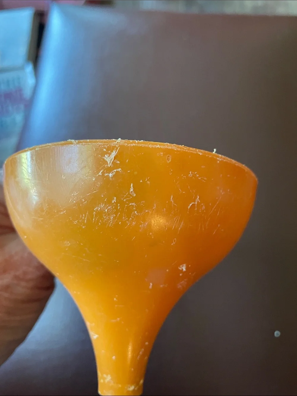 VTG Tupperware Orange Kitchen Funnel 3.75